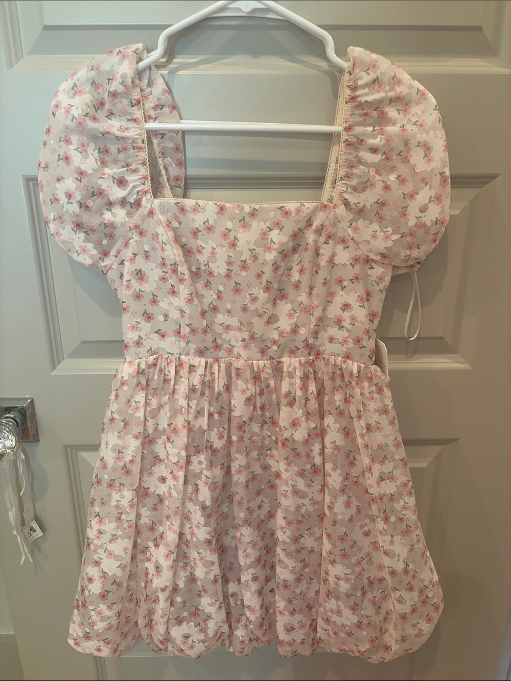 Altar'd State Pink Floral Puff-Sleeve Girls' Dress